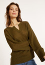 Loose linen sweater with openwork sleeves - Molene