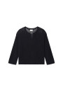 Loose linen sweater with openwork sleeves - Molene
