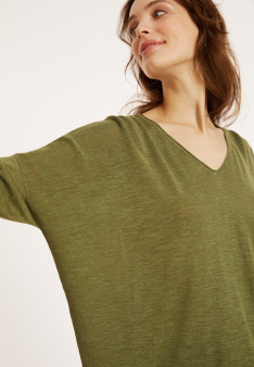 Loose-fit slub linen T-shirt - Balou