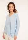 T-shirt ample en lin flammé - Balou 8043 celeste - 04 Bleu clair
