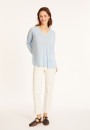 T-shirt ample en lin flammé - Balou 8043 celeste - 04 Bleu clair