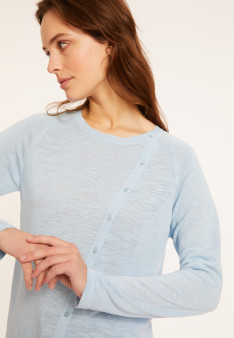 Flamed linen buttoned cardigan - Mado