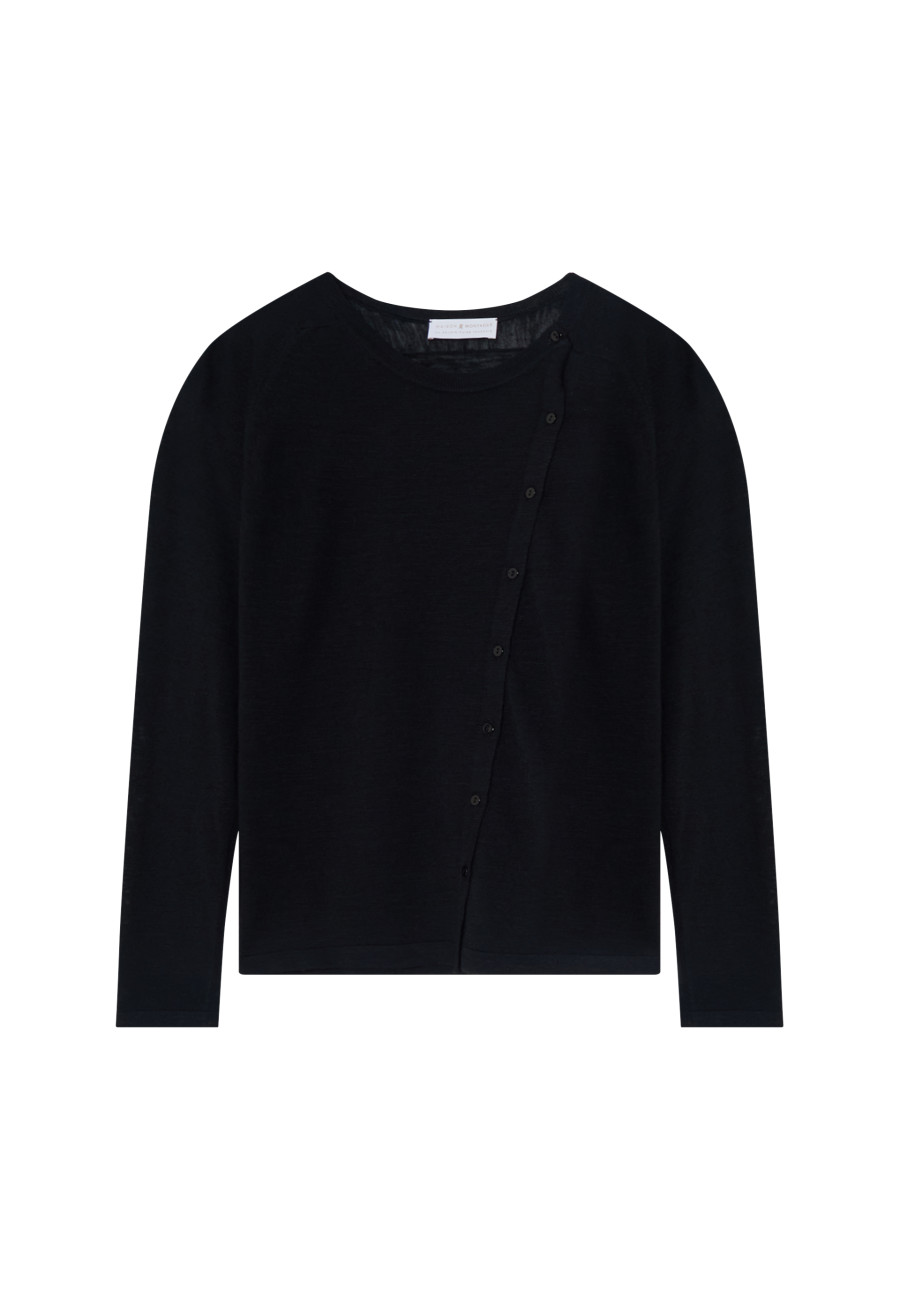 Flamed linen buttoned cardigan - Mado