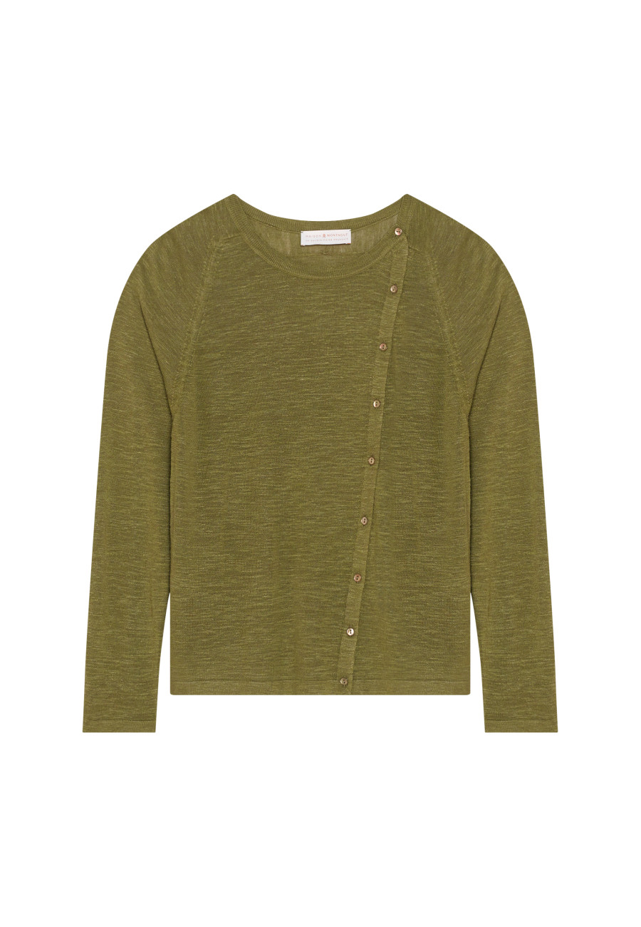 Flamed linen buttoned cardigan - Mado