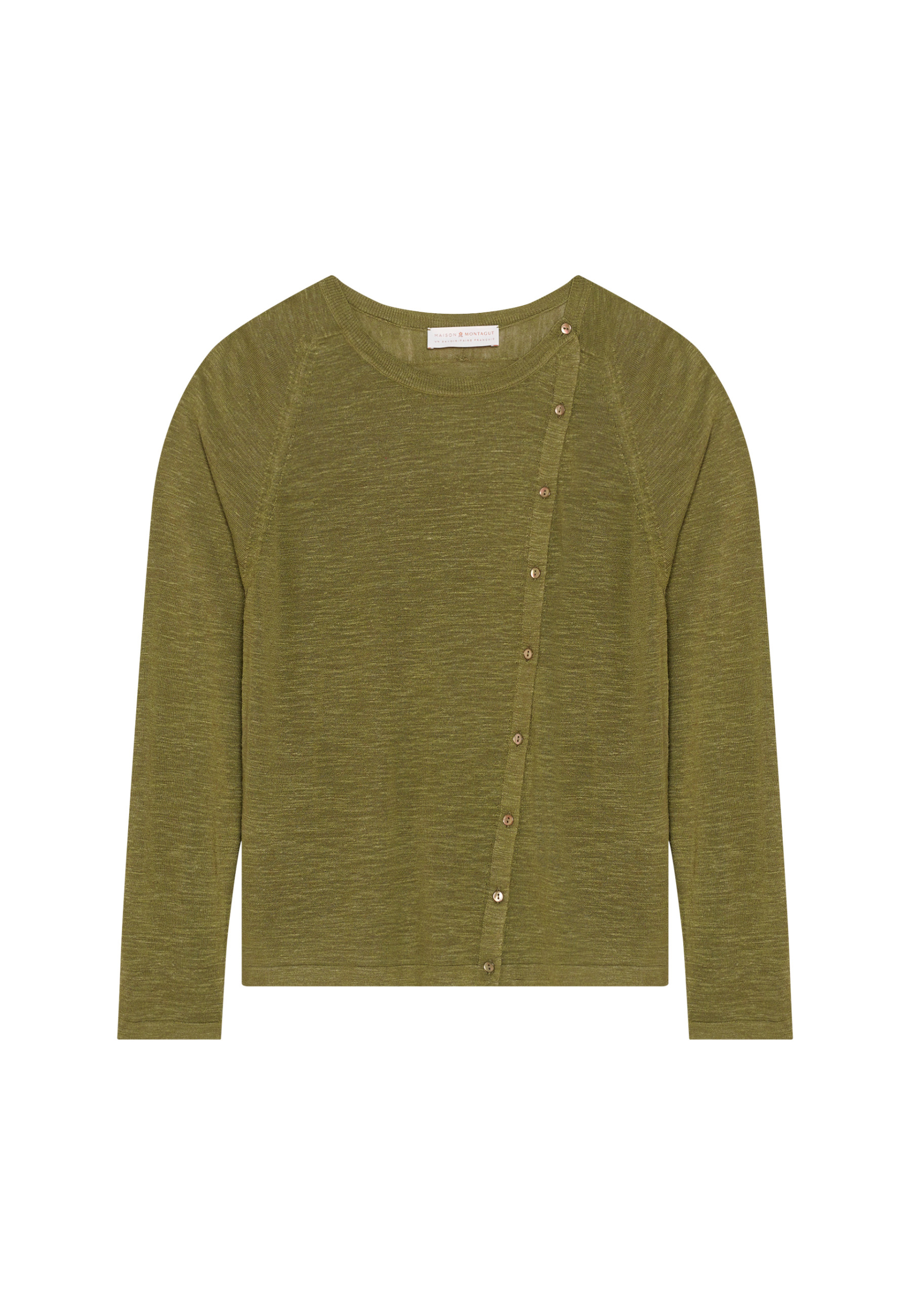 Flamed linen buttoned cardigan - Mado