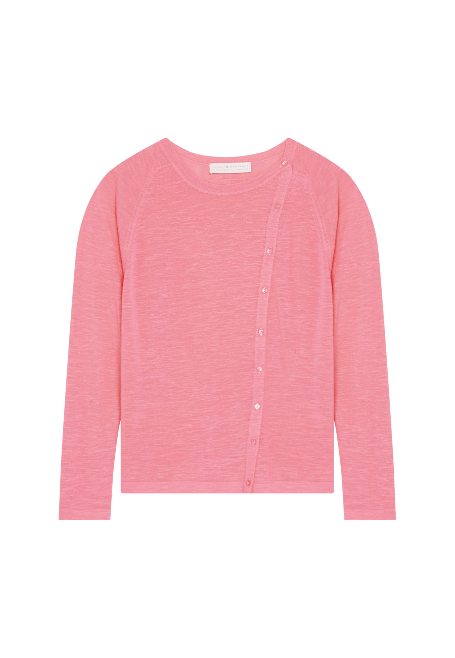 Flamed linen buttoned cardigan - Mado