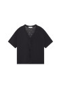 Flamed linen button-down t-shirt - Maddie