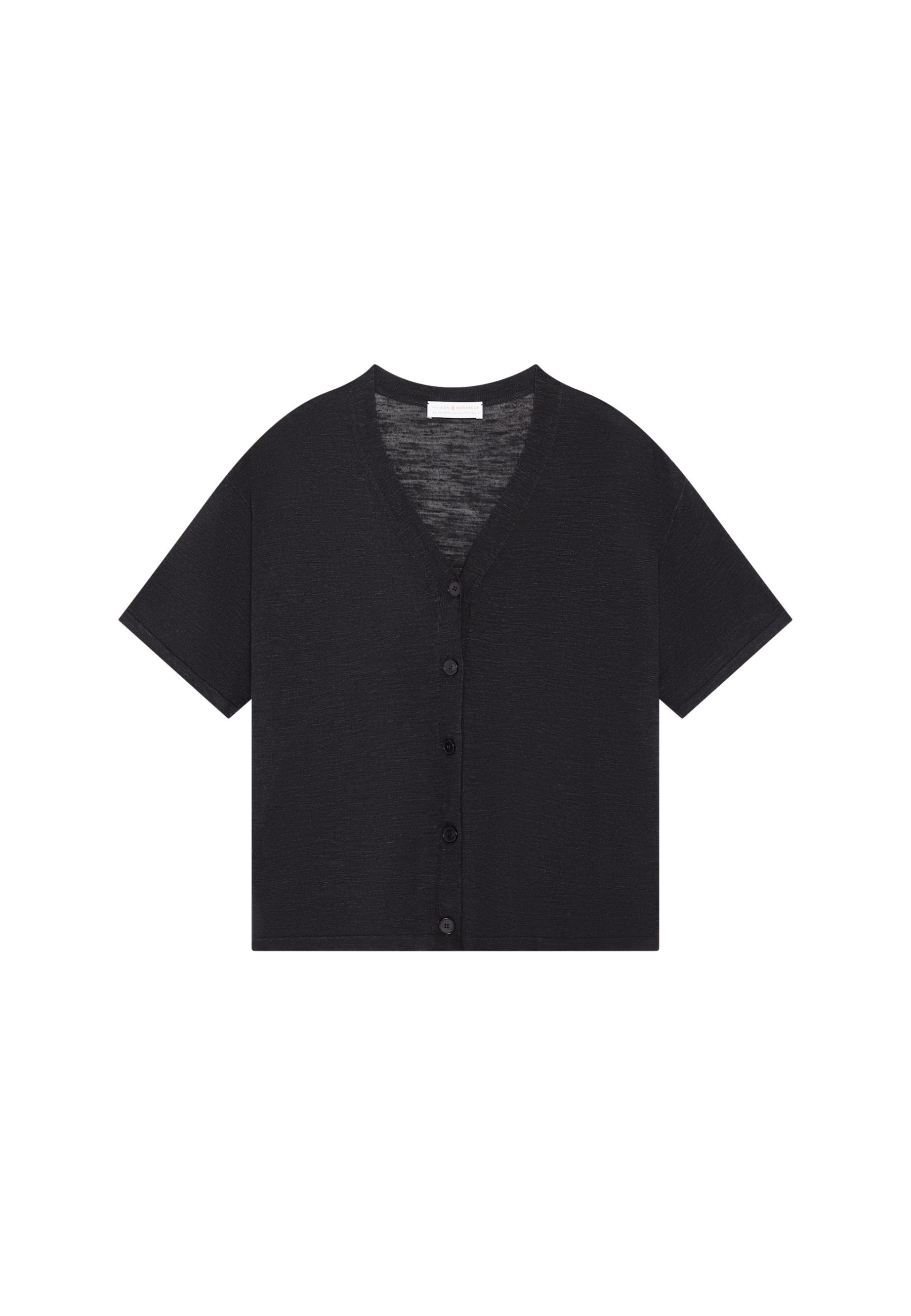 T-shirt boutonné en lin flammé - Maddie