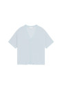 T-shirt boutonné en lin flammé - Maddie