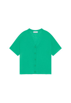 T-shirt boutonné en lin flammé - Maddie