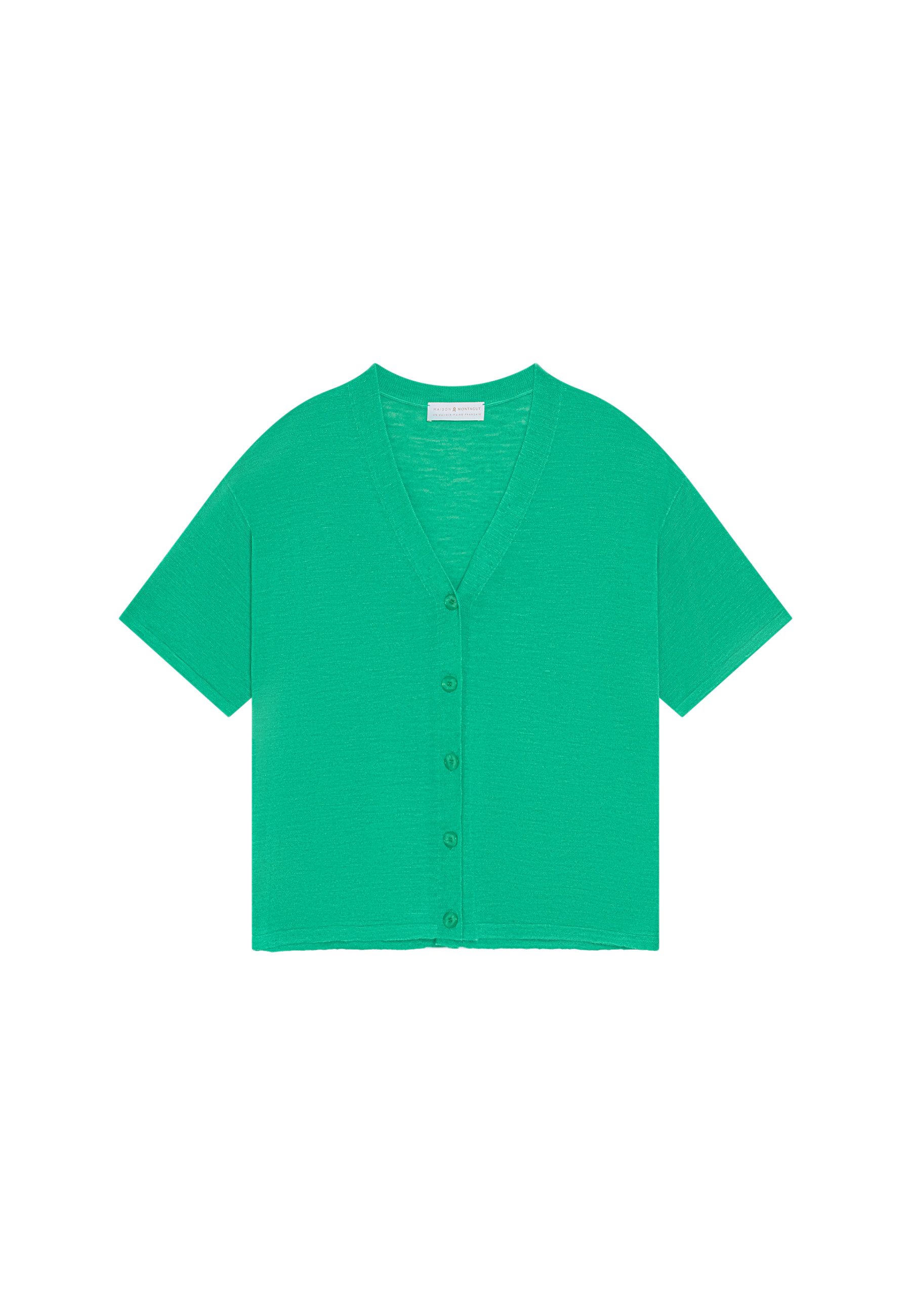 T-shirt boutonné en lin flammé - Maddie