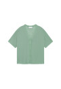 T-shirt boutonné en lin flammé - Maddie