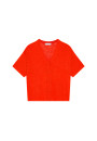 T-shirt boutonné en lin flammé - Maddie