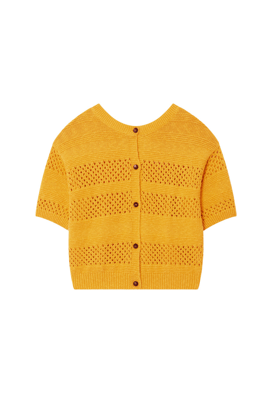 Openwork vest in cotton and linen - Maylisse