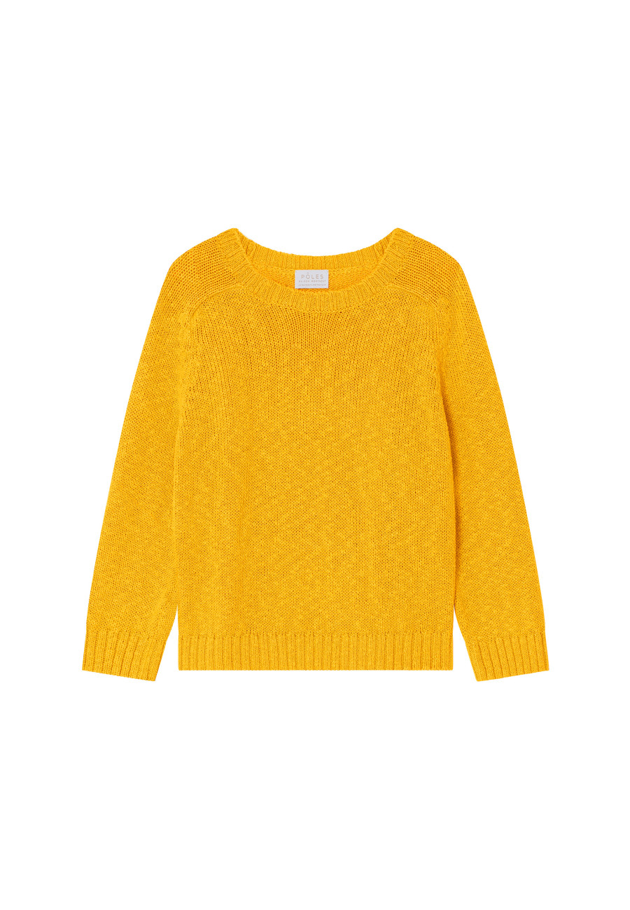 Round neck cotton and linen sweater - Mick