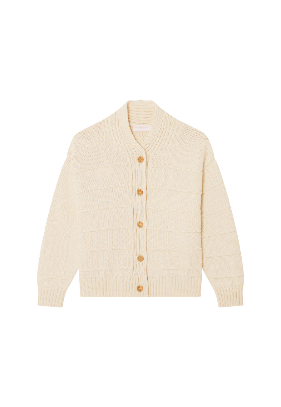 Loose cotton ribbed cardigan - Mardy