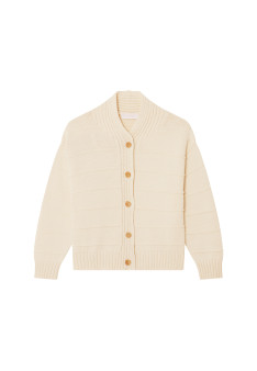 Loose cotton ribbed cardigan - Mardy