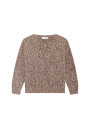 Mottled cotton sweater with boat neck - Mello