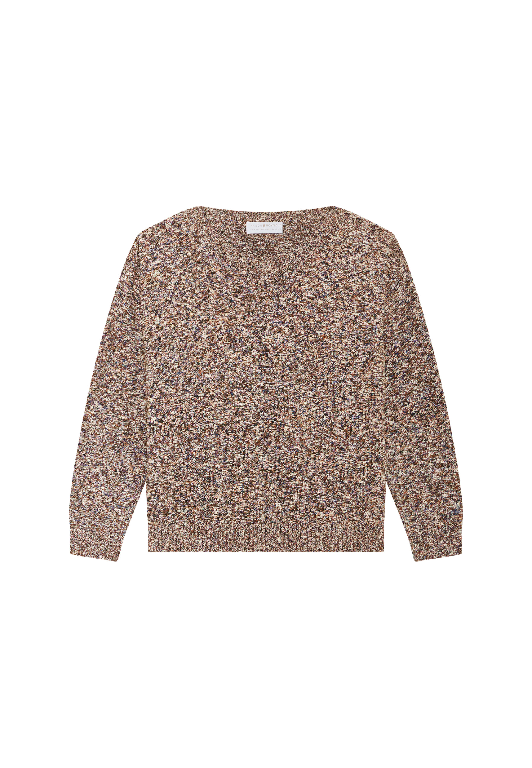 Pull chiné en coton col bateau - Mello