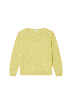 Mottled cotton sweater with boat neck - Mello