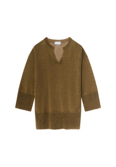 Tunique ample col V en lin - Marielle