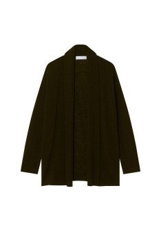 Flamed linen shawl collar cardigan - Maelle