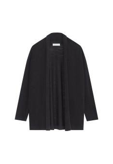 Flamed linen shawl collar cardigan - Maelle
