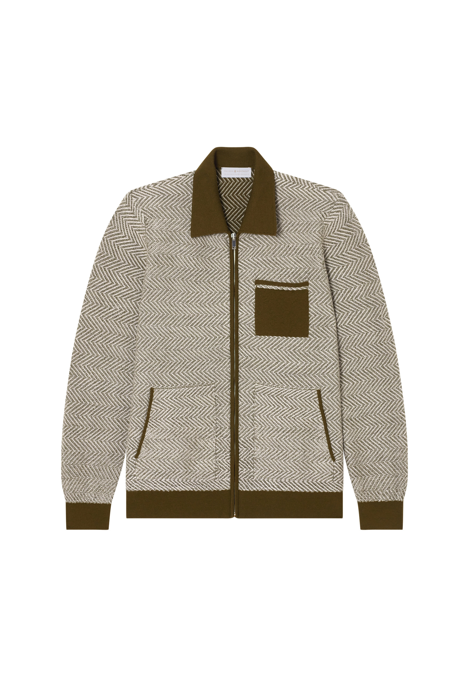 Veste zippée en laine mérinos - Dinesh