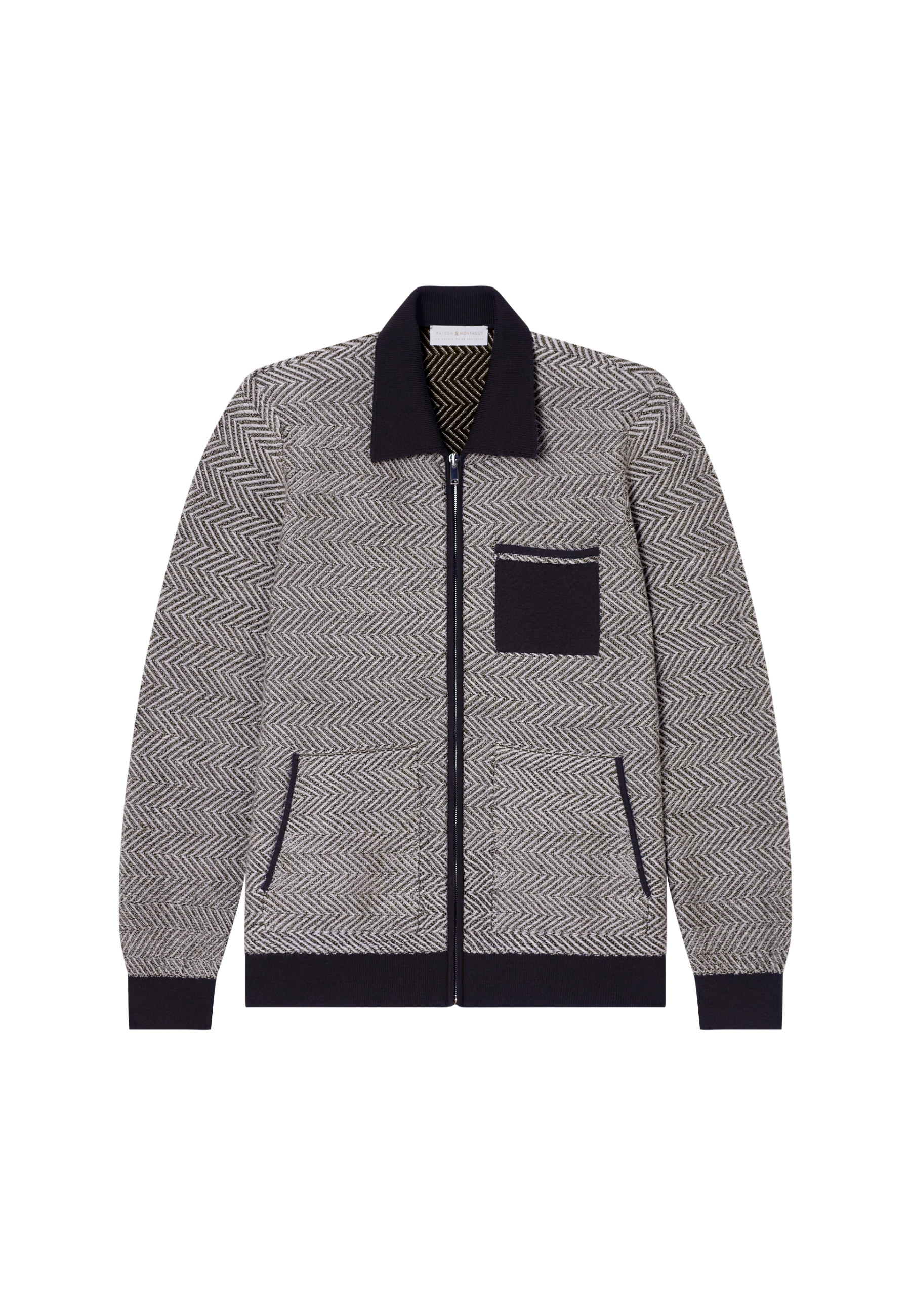 Veste zippée en laine mérinos - Dinesh
