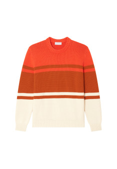 Tri-colored cotton sweater - Dustin