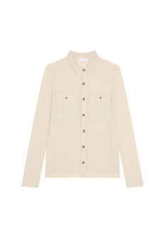 Flamed linen button-down shirt - Randy