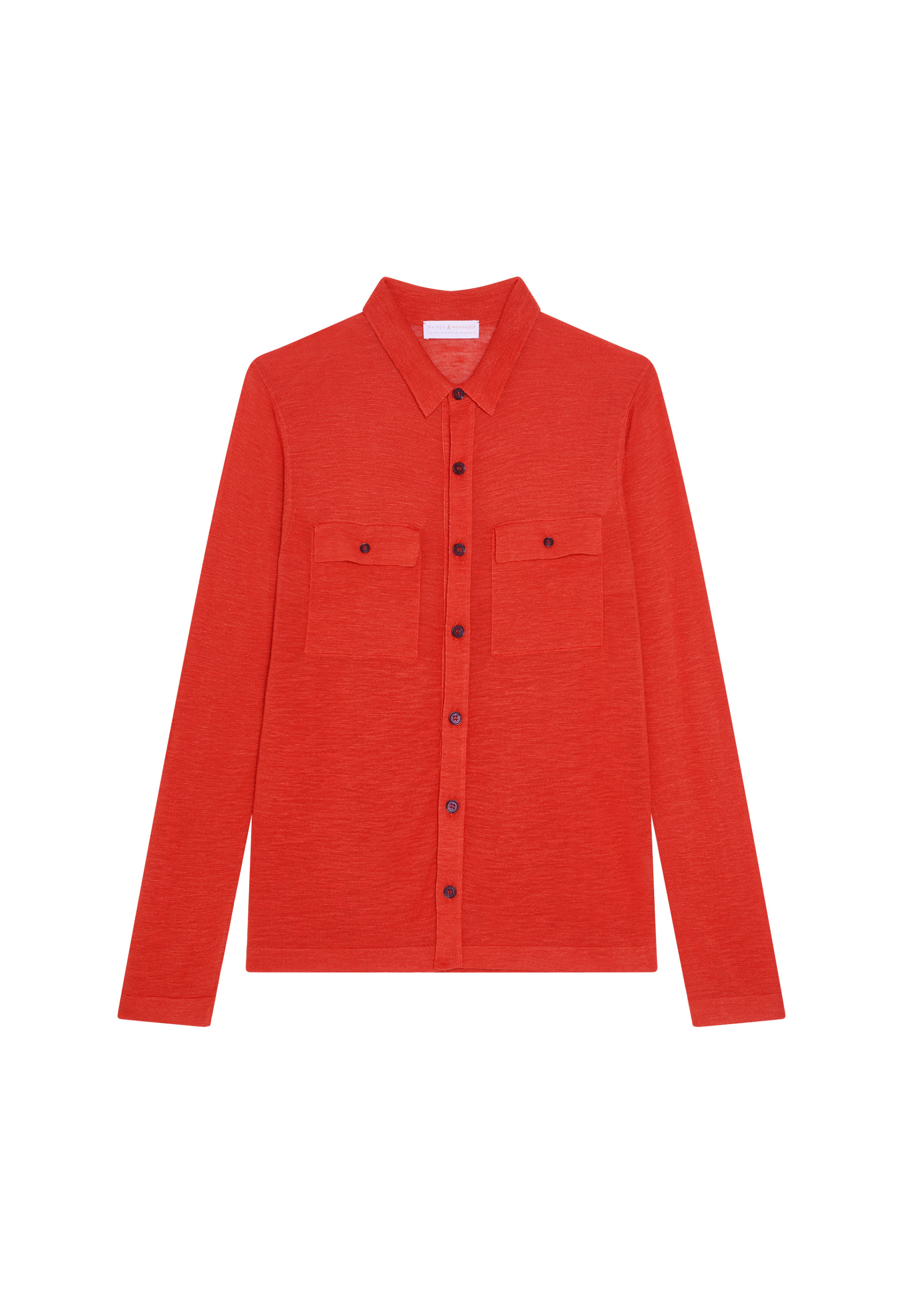 Flamed linen button-down shirt - Randy