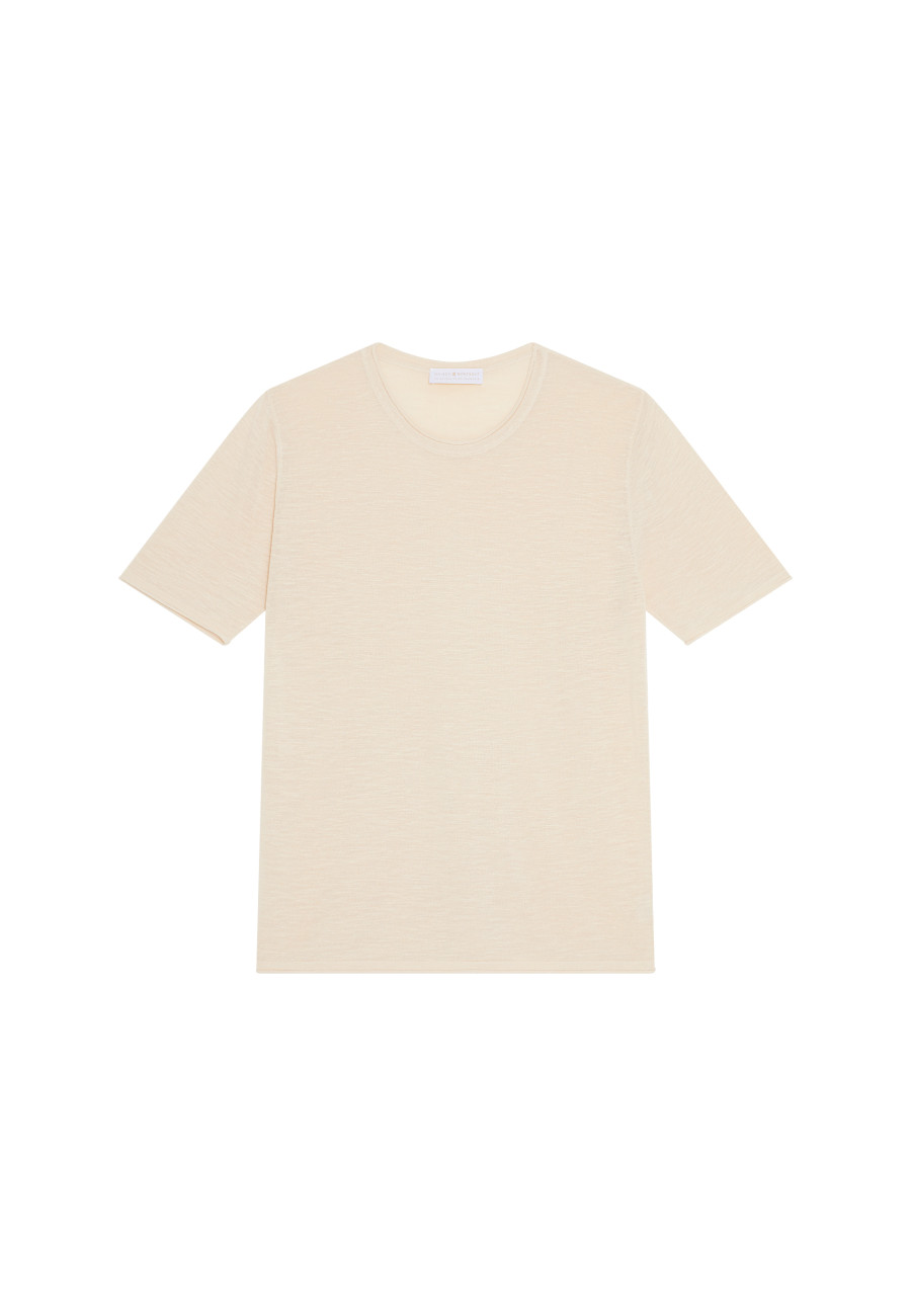 Slub linen round neck T-shirt - Renaud