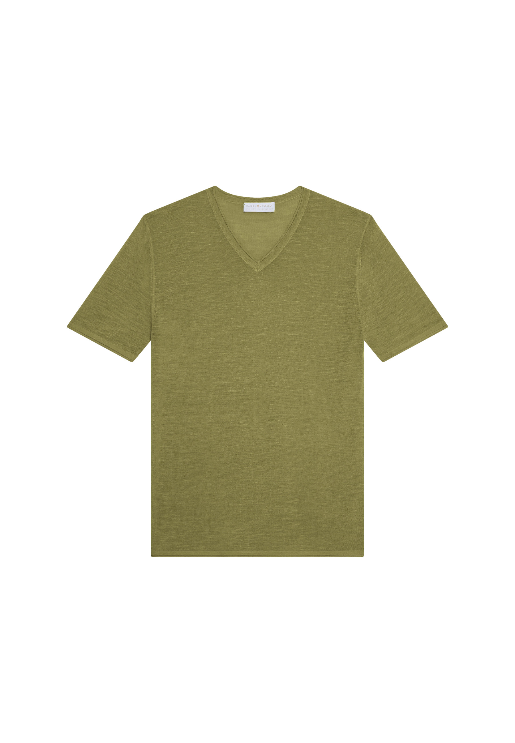 T-shirt col V en lin flammé - Reuben