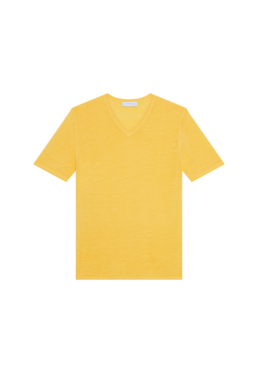 Slub linen V-neck T-shirt - Reuben