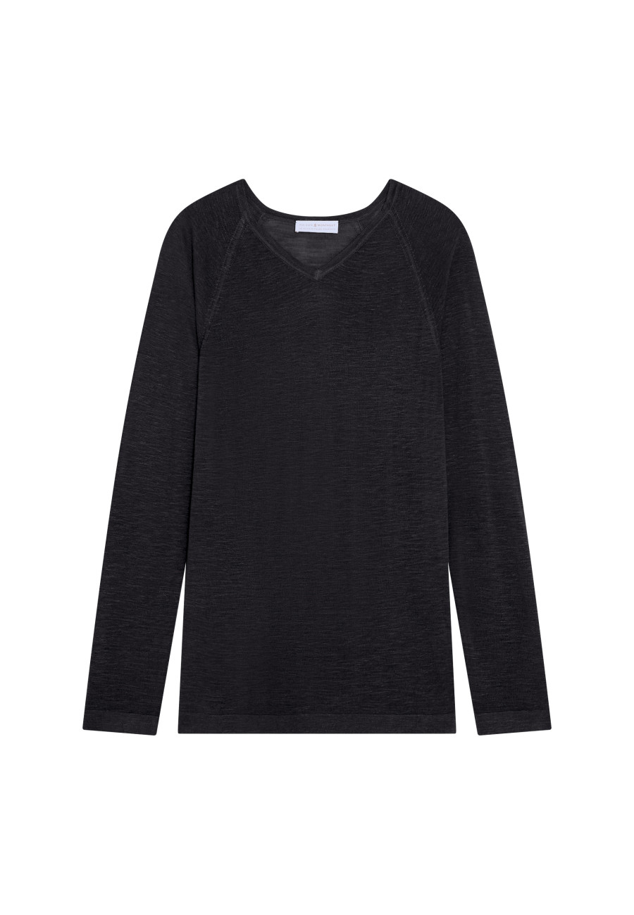 Slub linen t-shirt with raglan sleeves - Damon