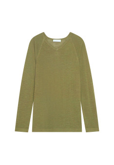 Slub linen t-shirt with raglan sleeves - Damon