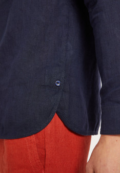 Linen shirt with tunisian collar - Dean