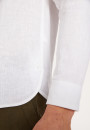 Chemise en lin col tunisien - Dean 8001 ecru - 02 Blanc