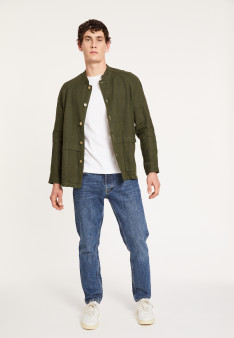 Veste boutonnée en lin avec poches - Dallas 8051cactus - 83 Kaki 