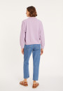 Polo manches longues en coton  brossé - Melvina 8091 lilas - 17 Violet