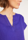 Blouse en lin manches courtes - Virginie 8090 iris - 17 Violet