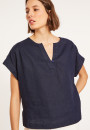 Short sleeve linen blouse - Virginie