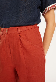 Linen pocket pants - Victoire