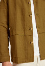 Veste boutonnée en lin avec poches - Dallas 8032 bronze - 46 Marron clair