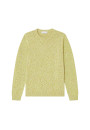 Pull chiné col rond en coton - Doume 8062 multi neon - 90 Vert anis