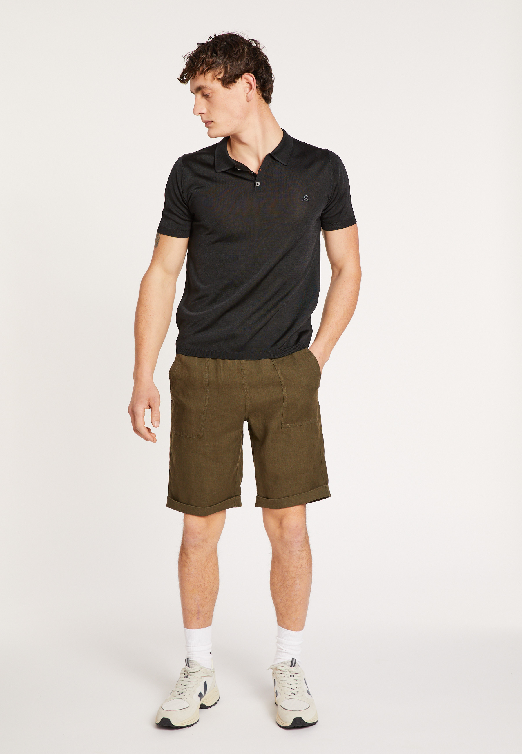 Short-sleeved polo shirt in Fil lumiere - Babar