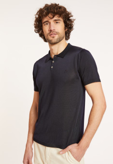 Short-sleeved polo shirt in Fil lumiere - Babar