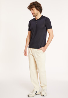 Short-sleeved polo shirt in Fil lumiere - Babar