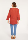 Tunique ample col V en lin - Marielle 8081 epice - 51 Bordeaux